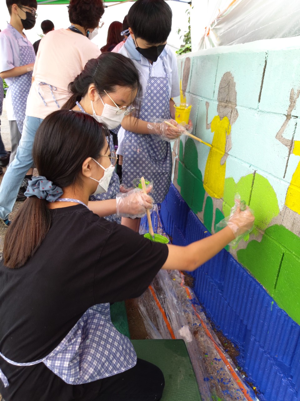 학교-마을 연계 교육과정 삶터공감프로젝트 마을벽화그리기