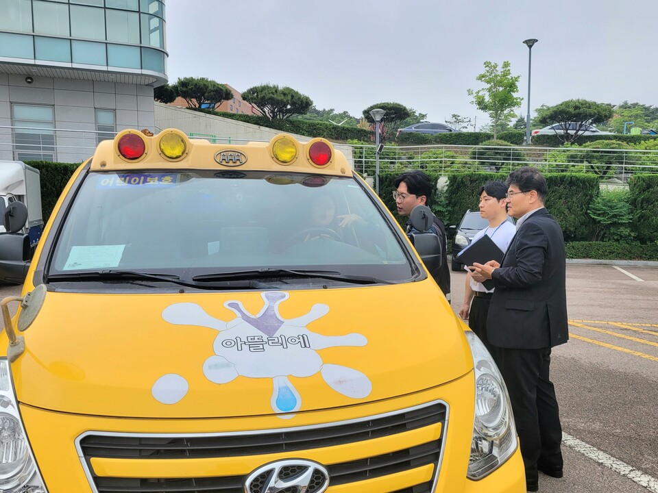 영광교육지원청, 어린이 통학버스 합동 안전점검 실시